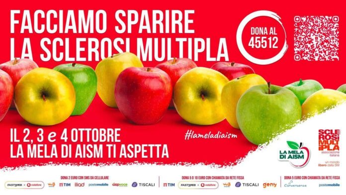 La mela Aism, in 5mila piazze l’iniziativa per un futuro libero da sclerosi multipla