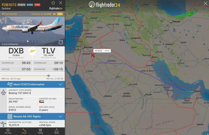 Media: “Dirottato volo da Dubai a Tel Aviv, decollati caccia israeliani”