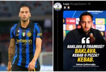 “Preferisce il kebab… alla pizza”: la Lega ‘punge’ Calhanoglu sui social