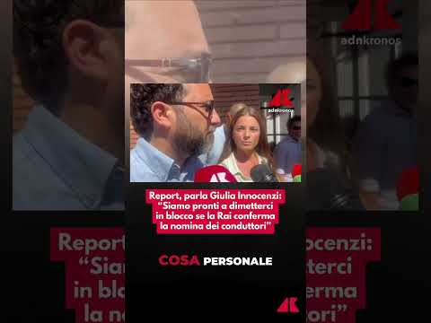 Report, Giulia Innocenzi: “Pronti a dimetterci in blocco se la Rai conferma nomina dei conduttori”