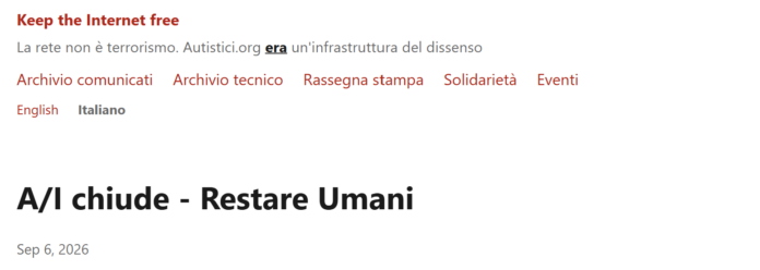 collettivo italiano Autistici/Inventati