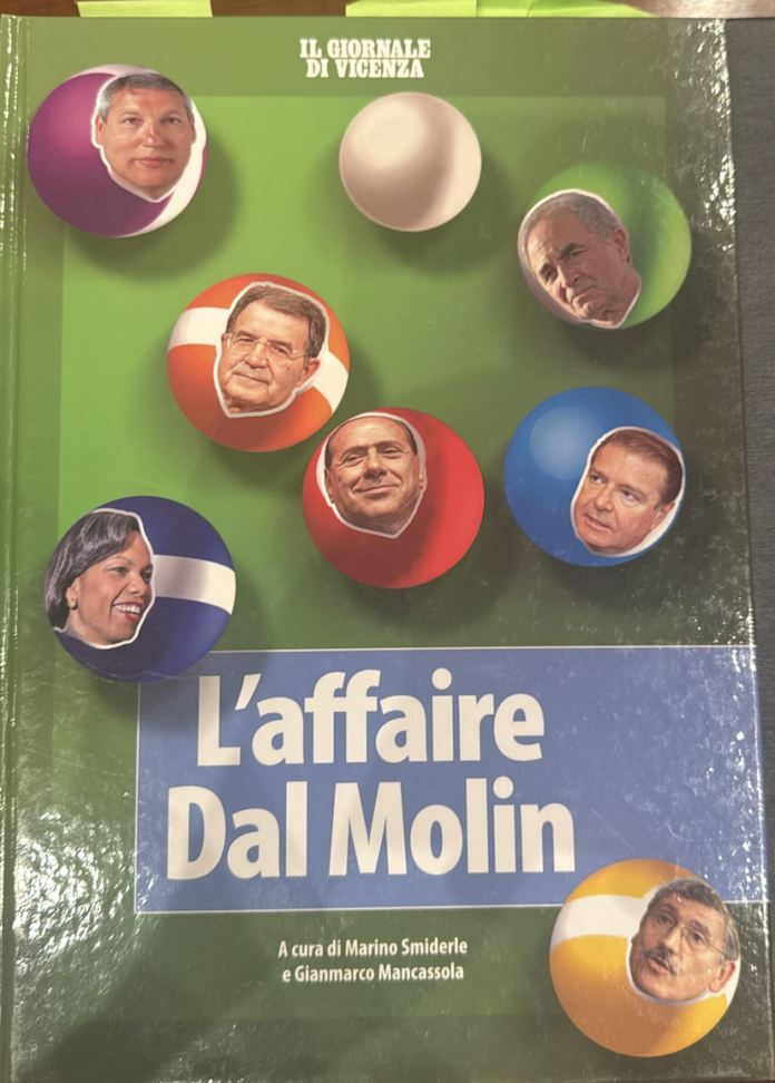 Caso Dal Molin: l'opuscolo postumo del GdV col "lodo Fabris" (sua foto in alto a sinistra) e con molti altri protagonisti