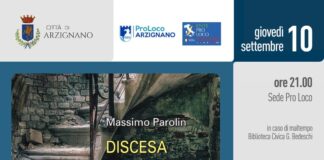 “Discesa a Malebolge” ad Arzignano giovedì 10 settembre: Massimo Parolin presenta alle 21 in pro Loco il capitolo finale della sua trilogia Discesa a Malebolge ad Arzignano