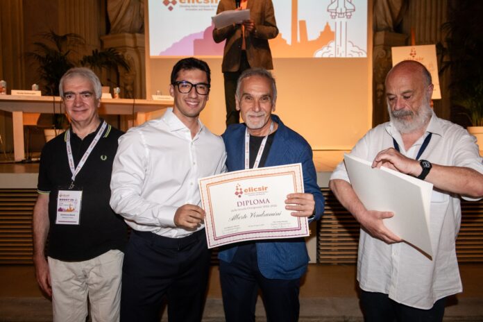 Alberto Vendramini diplomato alla Scuola Ortogonale Giovani informatici vicentini, Alberto Vendramini con Ozalp Babaoglu
