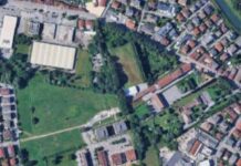 Ex Zambon, ex Baronio, Consorzio Agrario e PP9: una clinica privata nello sviluppo urbano di Vicenza nell’area centrale di viale Trento Area centrale che comprende Baronio:Ex Zambon:Ex consorzio agrario e l'area PEEP PP9: una vista aerea
