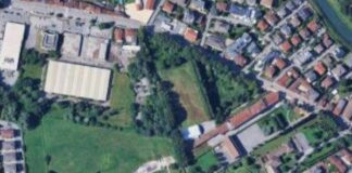 Ex Zambon, ex Baronio, Consorzio Agrario e PP9: una clinica privata nello sviluppo urbano di Vicenza nell’area centrale di viale Trento Area centrale che comprende Baronio:Ex Zambon:Ex consorzio agrario e l'area PEEP PP9: una vista aerea