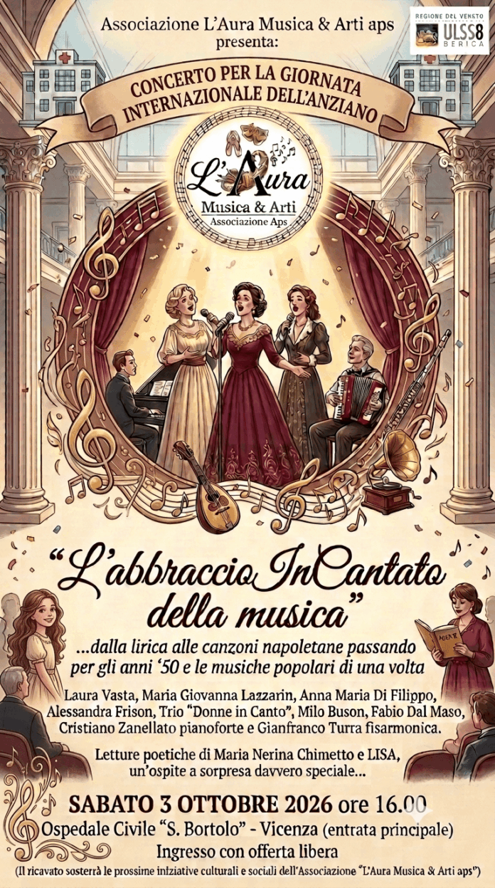 Vicenza, al San Bortolo il concerto per la Giornata dell’anziano e la Festa dei nonni concerto al San Bortolo