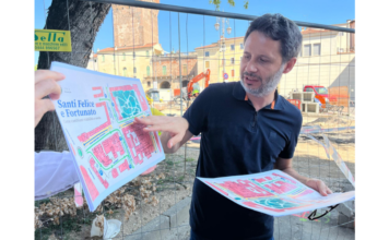 Piazzale De Gasperi, nuova viabilità al via: viale Roma torna interamente percorribile Nuova viabilità piazzale De Gasperi illustrata al cantiere