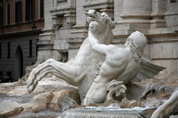 Gioco delle tre campanelle alla Fontana di Trevi