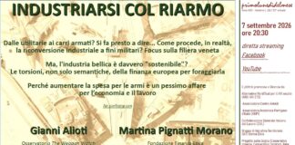 “Industriarsi col riarmo”: appuntamento in streaming con Primolunedìdelmese per focus sulla filiera militare veneta e sui costi della corsa alle armi Riarmo