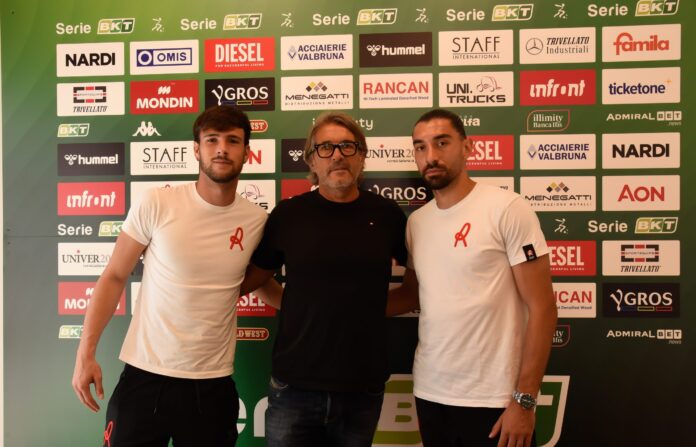 Elia Tantalocchi e Silvio Merkaj presentati dal LR Vicenza Presentazione Tantalocchi e Merkaj allo stadio Menti