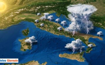 Aria fredda sull’Italia, attesi temporali violenti e persistenti fino a venerdì sera temporali violenti in Italia