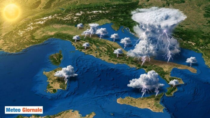Temporali violenti in Italia, aria fredda oltre le Alpi temporali violenti in Italia