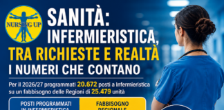 Carenza di infermieri in Italia, Nursing Up: mancano 4.807 posti nei corsi di laurea Carenza di infermieri, infografica Nursing Up sui posti universitari