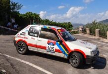 Scuderia Palladio Historic al Due Valli: vittoria di classe e quinto posto nella gara a media Scuderia Palladio Historic al Due Valli con la Peugeot 205