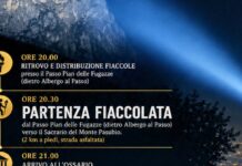 Pasubio illuminato da Monte Berico: un raggio di pace per i due anniversari Raggio di luce sul Pasubio e programma della fiaccolata