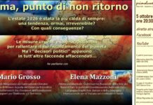 Clima, punto di non ritorno? A Vicenza confronto online con Mario Grosso ed Elena Mazzoni punto di non ritorno