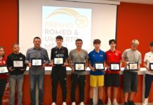 Lr Vicenza. Premio Menti, riconoscimenti a Rabito e Gamberini dopo lo scudetto Under 16 Premio Menti 2026 con i premiati a Casa Vicenza