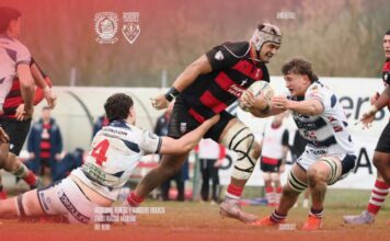 Rangers Rugby Vicenza, l’Under 18 rimonta Mirano e raggiunge la finale del barrage Rangers Rugby Vicenza in azione contro Mogliano, foto d’archivio della prima squadra