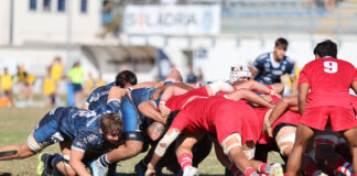 Rangers Rugby Vicenza travolge Mogliano 55-12 e parte al comando in Coppa Italia Rangers Rugby Vicenza in mischia nella vittoria di Coppa Italia a Mogliano