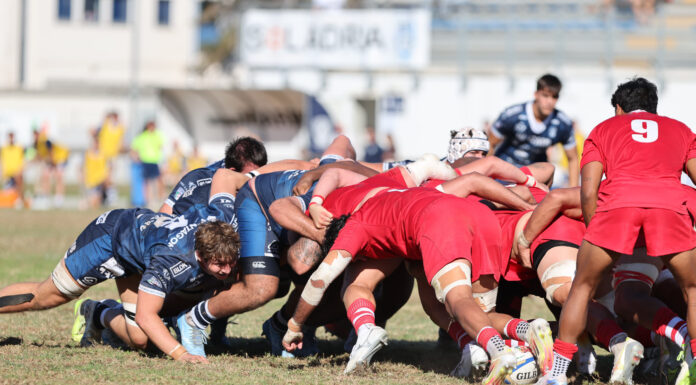 Rangers Rugby Vicenza travolge Mogliano 55-12 e parte al comando in Coppa Italia Rangers Rugby Vicenza in mischia nella vittoria di Coppa Italia a Mogliano