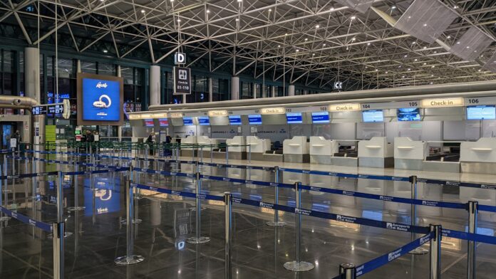 Sciopero aerei del 13 settembre, banchi check-in