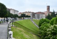 Martiri del Grappa, Bassano li ricorda il 26 settembre: corteo, corone e discorso di Citton Martiri del Grappa: viale dei Martiri a Bassano del Grappa in una fotografia d'archivio