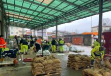 Vicenza, Protezione civile ANA in esercitazione tra Campiglia, Marola e Zovencedo Protezione civile ANA durante un intervento per un’alluvione