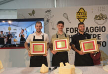 Caseus Italy chiude con 100 mila presenze: un vicentino vince il taglio del Grana Padano Caseus Italy 2026: Andrea Piva, Federico Benatello e Francesco Zonta sul podio del taglio del Grana Padano