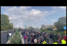 Cortei a Milano, migliaia di manifestanti invadono la tangenziale