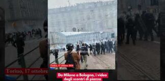 Da Milano a Bologna, i video degli scontri di piazza