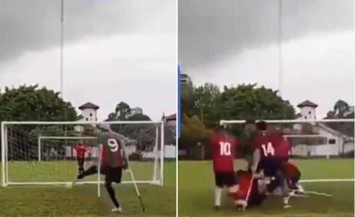 Finale di calcio tra giocatori amputati, maxi-rissa a colpi di stampelle