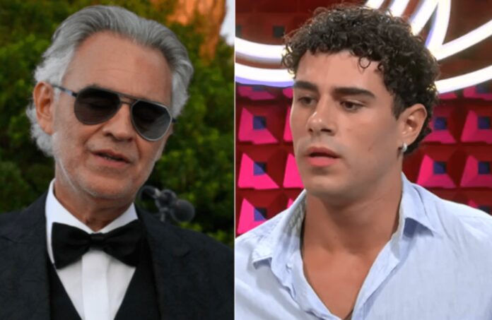 Gf Vip, Andrea Bocelli sulla battuta di Roncaccia: “Mi ha fatto sorridere”