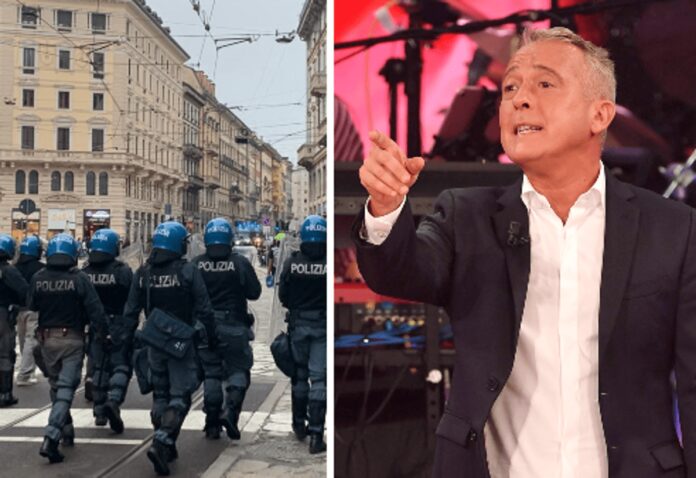Guerriglia a Milano, l’appello di Pierluigi Diaco a BellaMa’: “Vietiamo i social a questi criminali”