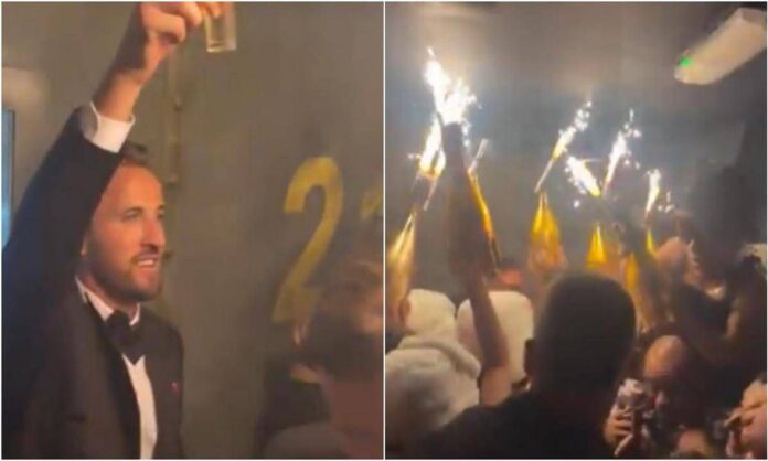 Harry Kane festeggia il Pallone d’Oro, ma le bottiglie con le scintille fanno discutere: sui social torna l’ombra di Crans-Montana