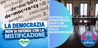 Dal consiglio comunale ai social, lo scontro tra maggioranza e minoranza di Dueville sul concetto di “democrazia” continua I gruppi "Siamo Dueville" e "Esserci per Dueville" hanno pubblicato sui propri social dei post riguardo quanto avvenuto nel consiglio comunale del 15 ottobre. maggioranza e minoranza