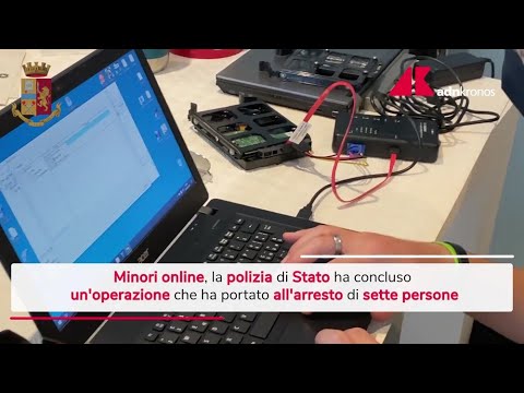 Pedopornografia online, sette arresti