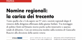 Spazio Aperto, il 20 ottobre alle 18.30 “Nomine regionali: la carica dei trecento” con Renzo Mazzaro, modera Luca Pozza Incontro sulle nomine regionali del Veneto con Renzo Mazzaro a Spazio Aperto il 20 ottobre
