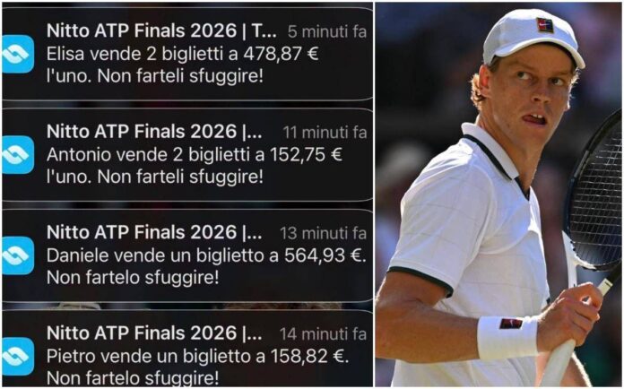 Sinner salta le Atp Finals, i tifosi… rivendono i biglietti: “No Jannik, no tennis”