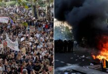 Studenti in piazza in tutta la Francia, scontri a Parigi: manifestanti lanciano pietre, polizia risponde con lacrimogeni