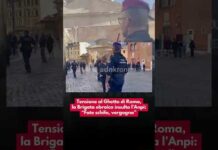 Tensione al Ghetto di Roma, la Brigata ebraica insulta l’Anpi: “Fate schifo, vergogna”