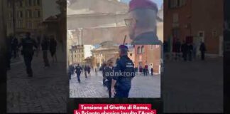 Tensione al Ghetto di Roma, la Brigata ebraica insulta l’Anpi: “Fate schifo, vergogna”