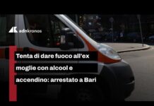 Tentato femminicidio a Bari, prova a dare fuoco alla ex con alcol e accendino