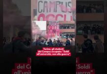 Torino, gli studenti del Campus occupato: “Soldi all’università, non alla guerra”