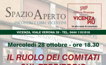 Spazio Aperto, il 28 ottobre dibattito sul ruolo dei comitati sul territorio con le Mamme No Pfas, Tuteliamo la Salute e Coordinamento dei Comitatti Volantino dell’incontro Il ruolo dei comitati sul territorio a Spazio Aperto, 28 ottobre 2026