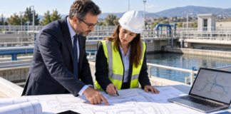 Valle del Chiampo, oltre 50 milioni per acquedotti, fognature e depurazione entro il 2029 Investimenti idrici nella Valle del Chiampo, tecnici presso un impianto di depurazione