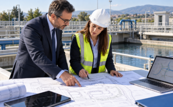 Valle del Chiampo, oltre 50 milioni per acquedotti, fognature e depurazione entro il 2029 Investimenti idrici nella Valle del Chiampo, tecnici presso un impianto di depurazione