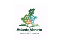 Atlante veneto della resilienza urbana, online la mappa delle città più verdi del Veneto Atlante veneto per la resilienza urbana, logo con mappa regionale e simboli di verde e città