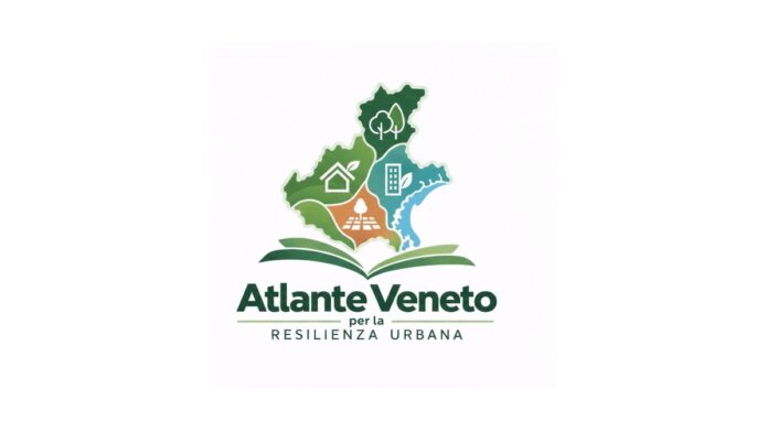 Atlante veneto per la resilienza urbana Atlante veneto per la resilienza urbana, logo con mappa regionale e simboli di verde e città