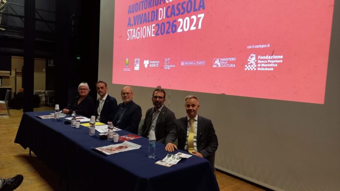 Auditorium Vivaldi di Cassola, Fondazione Aida confermata e nuova stagione 2026-2027 Presentazione della stagione 2026-2027 dell’Auditorium Vivaldi di Cassola